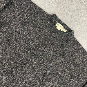 VTG Eddie Bauer Sweater Men LT Gray Wool Marled 90s Hong Kong Pullover Crewneck
